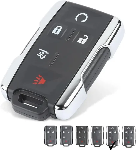 Vista 6 de Funda de llave inteligente de reemplazo Compatible con Chevy Chevrolet Silverado Colorado GMC Sierra Canyon Control remoto inteligente Funda