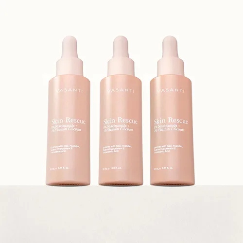 Vista 7 de VASANTI Skin Rescue Serum – 5% niacinamida – Suero facial iluminador, hidratante y refinador de poros – Cuidado de la piel ligero, vegano y sin