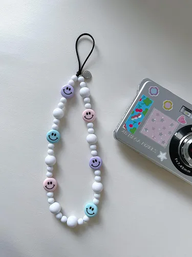 Vista 22 de Drawwind Correa con cuentas para teléfono con pulsera universal, cordón para teléfono celular lindo, pulsera de muñeca con cuentas, cadena de hilo