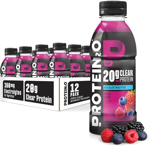 Vista 11 de Protein2o - Bebida proteínica con electrolitos, 12 botellas de 17 onzas fluidas cada una (peso neto), total de 203 onzas fluidas