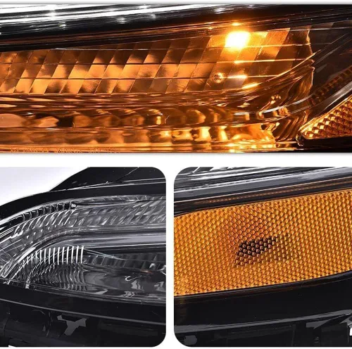 Vista 8 de JSBOYAT Compatible con 2014-2018 Jeep Cherokee Luz LED DRL de estacionamiento Señal de giro estilo OE Faros LED DRL cromados para parachoques Señal