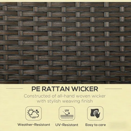 Vista 4 de Patio Couch,Rattan Three Seat Sofa RX192