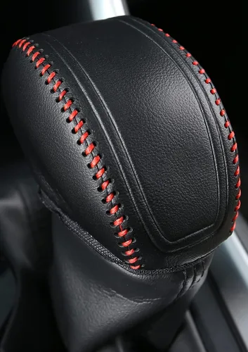 Vista 7 de Para Totoya RAV4 2019-2025 - Cubierta de la perilla de la palanca de cambios, fibra de carbono interior de grano de fibra de carbono protector