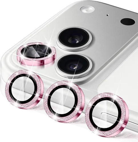 Vista 47 de Compatible con iPhone 13 Pro para iPhone 13 Pro Max, protector de lente de cámara antiarañazos, vidrio templado 9H, protector de cámara de metal a