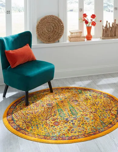 Vista 19 de Unique Loom Calypso Collection - Alfombra rectangular de 2 x 3 pies, color aguamarina y azul marino