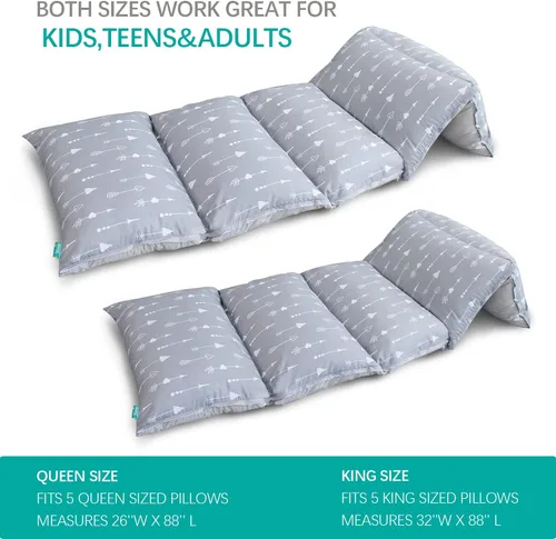 Vista 6 de Biloban Funda de almohada antideslizante y súper suave, gran opción para niños o adultos, perfecta para fiestas de pijamas, Flecha Queen