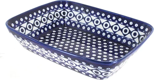 Vista 4 de Blue Rose Polaco Cerámica Floral Mariposa Grande Deep Baker