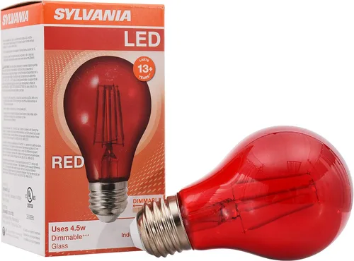 Vista 15 de LEDVANCE Sylvania Bombilla LED de Filamento de Vidrio Verde A19, Eficiente 4.5W, Equivalente a 40W, Regulable, Base Media E26 - Paquete de 1 (40303)