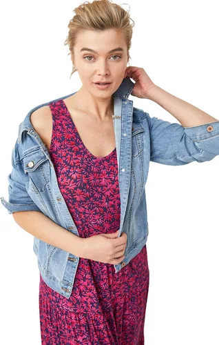 Vista 4 de Ellos Vestido largo escalonado de talla grande para mujer