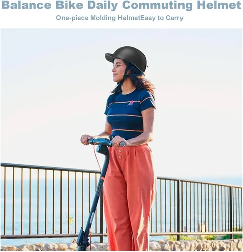 Vista 8 de Shinmax Casco de bicicleta – Casco de ciclismo ligero ajustable estilo gorra de béisbol con visera larga, tira reflectante, para viajes urbanos