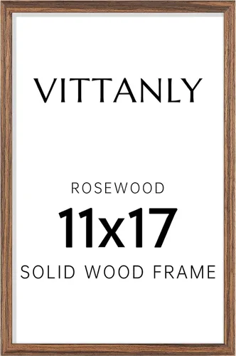 Vista 238 de Vittanly - Marco de fotos de 4 x 6 pulgadas de madera maciza con plexiglás, incluye paspartú de 3,5 x 5, para colgar en la pared o poner sobre una