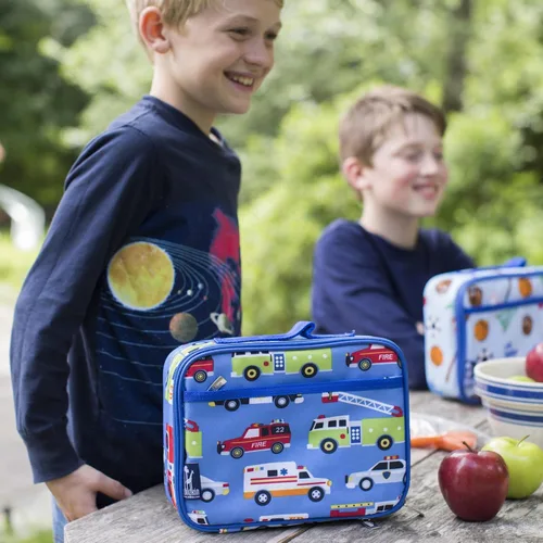 Vista 4 de Wildkin Paquete de mochila para niños de 15 pulgadas con lonchera (Heroes)