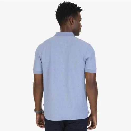 Vista 2 de Nautica playera polo clásica de mangas cortas color sólido para hombre