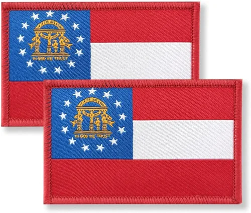 Vista 11 de Overdecor Parche de bandera de Alabama - Parches militares tácticos - Cierre de velcro, paquete de 2