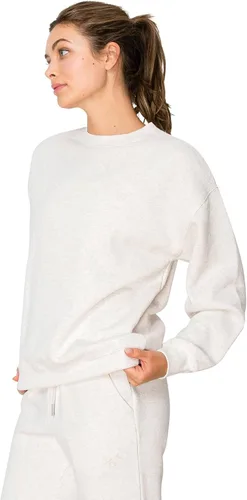 Vista 20 de Cali1850 Sudadera Cloud Nine Fleece Crew para mujer, ajuste relajado, cuello acanalado, puños y dobladillo