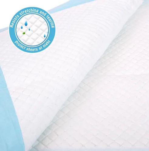 Vista 2 de Almohadillas de cama desechables para incontinencia de 23 x 36 pulgadas, 10 unidades, almohadillas a prueba de fugas para adultos, niños y mascotas