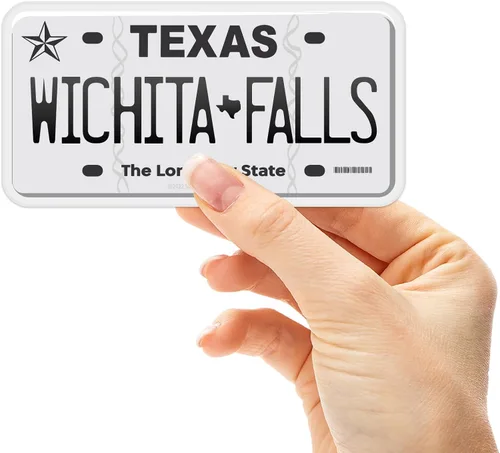 Vista 28 de Calcomanía para placa de matrícula de Texas, elige entre más de 50 ciudades de TX, calcomanía para parachoques de Texas para automóvil, calcomanías