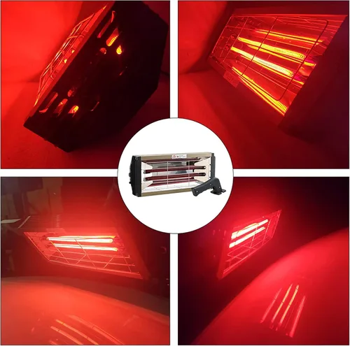Vista 5 de Lámpara de curado de pintura infrarroja 2000 W 110 V de onda corta lámpara de calor infrarrojo de mano para reparación de carrocería de automóvil