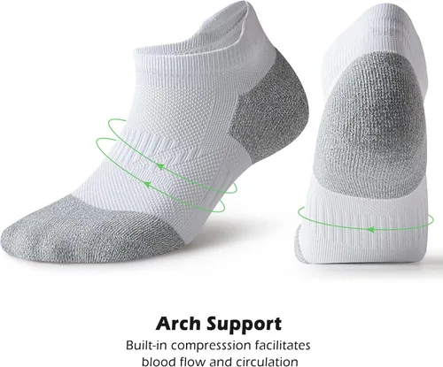 Vista 4 de Gonii Ankle Socks Womens Running No Show Socks Compression Athletic Low Socks 5-Pairs