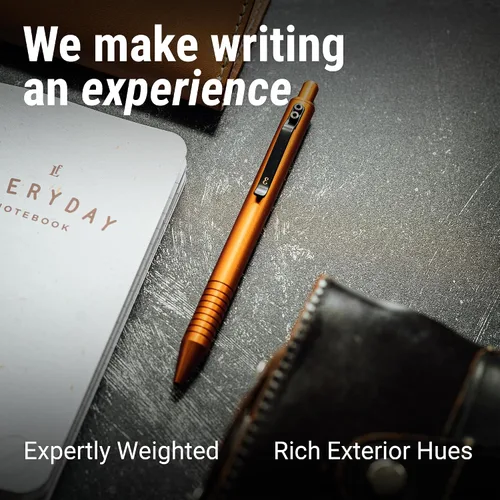 Vista 3 de Everyman - Bolígrafo Grafton Taipan para uso diario con tinta de gel de alta calidad, escritura con bolígrafo de metal de lujo, regalo para oficina