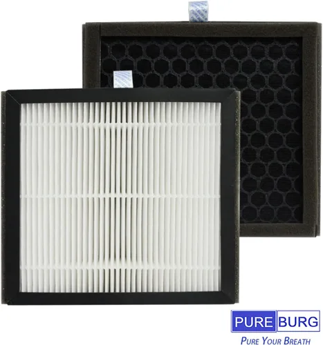Vista 2 de PUREBURG Filtro de repuesto compatible con purificador de aire y deshumidificador Afloia Q10 2 en 1, H13 True HEPA y filtración multicapa de carbón