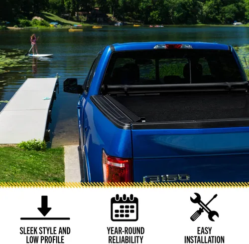 Vista 6 de RealTruck Truxedo Lo Pro - Cubierta tonneau suave enrollable para caja de camioneta 545701 Se adapta a Toyota Tundra 2007 - 2021
