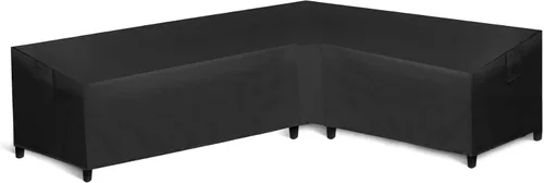 Vista 9 de WLEAFJ Funda de sofá modular para patio en forma de L, impermeable, de alta resistencia para exteriores con ventilación, con orientación a
