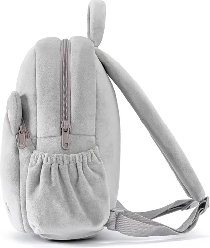 Vista 38 de Lazada Mochila para niños pequeños, juguetes de animales de peluche, mochila pequeña, color gris, 9.5 pulgadas