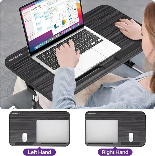 Vista 4 de NEARPOW Mesa portátil para laptop, escritorio ajustable en altura y ángulo, plegable para cama, sofá, escritura en el suelo