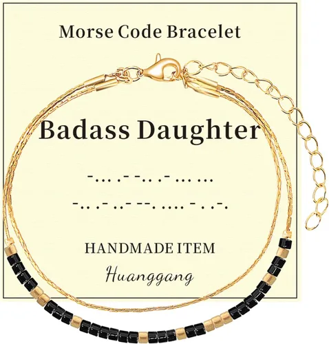 Vista 11 de Regalos inspiradores para mujeres, pulseras con código morse, mensaje secreto para hija, mamá, mejor amiga, profesora, día de la madre, día de San