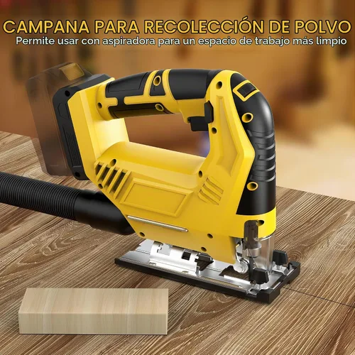 Vista 8 de Sierra de calar inalámbrica compatible con batería Dewalt de 20 V Max (sin batería), sin escobillas, velocidad variable, cortes biselados de 45°, 3
