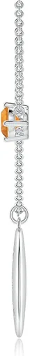 Vista 2 de Collar de citrino sagitario en plata de ley Medallón de constelación Signo del zodiaco Piedra natal de noviembre, Plata, Citrino diamante blanco