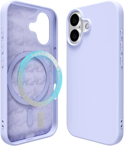 Vista 83 de oakxco Funda de silicona para iPhone 12 Pro Max, magnética, compatible con carga inalámbrica Magsafe, cubierta protectora de goma suave y delgada