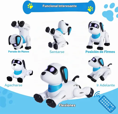 Vista 2 de yiman Perro Robot de Juguete con Control Remoto – Perro Robot Inteligente Programable para Niños de 3+, Juguete de Mascota Electrónico con Baile