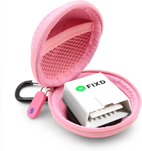 Vista 6 de CASEMATIX Estuche de transporte OBD compatible con herramienta de diagnóstico Bluetooth OBD2 FIXD para monitor de salud de auto, solo estuche
