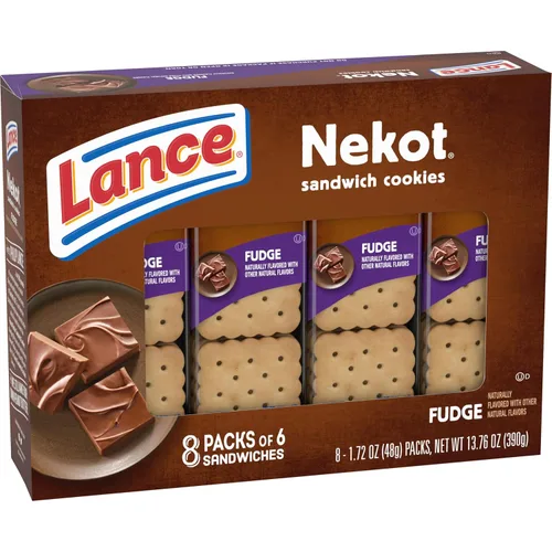 Vista 9 de Lance Galletas de sándwich, Nekot Fudge, caja de 8