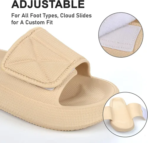 Vista 2 de kihutor Cloud Slides For Women and Men, Pillow Slippers Bathroom Slides, Soft Comfy Thick Sole Sandals Quick Drying Pillow Slides
