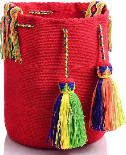 Vista 2 de Wayuu Classic Boho Collection - Bolso de mano tejido de ganchillo para playa