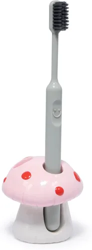 Vista 10 de Hodao Bowtie - Soporte para cepillos de dientes y bolígrafos para niños, bonito soporte de almacenamiento multifuncional de resina, organizador