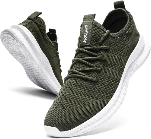Vista 2 de FUJEAK Zapatos deportivos para hombre para gimnasio tenis atletismo zapatos para correr para ir a la ruta zapatos para caminar ligeros deslizantes