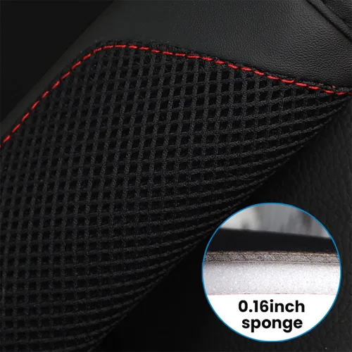 Vista 2 de BESULEN - Fundas para cinturón de seguridad de coche, juego de 2 protectores de correa de hombro de malla de cuero universal, almohadilla de arnés