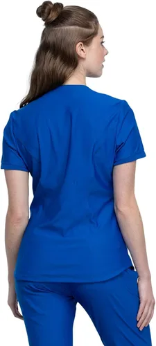 Vista 2 de Form Scrubs para mujer, cuello en V elástico de punto CK840