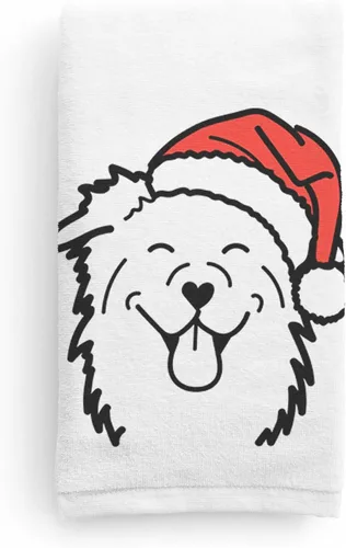 Vista 24 de Inkopious Santa Hat Airedale Terrier - Toalla de mano decorativa - Decoración navideña para el hogar