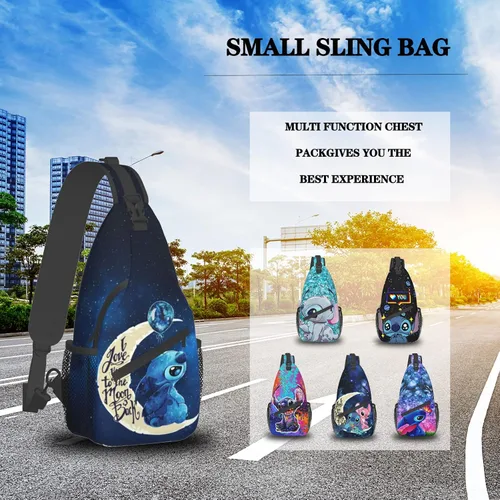 Vista 2 de DVKMWI Mochila bandolera multiusos con llavero, para viajes, senderismo, gimnasio, L-5
