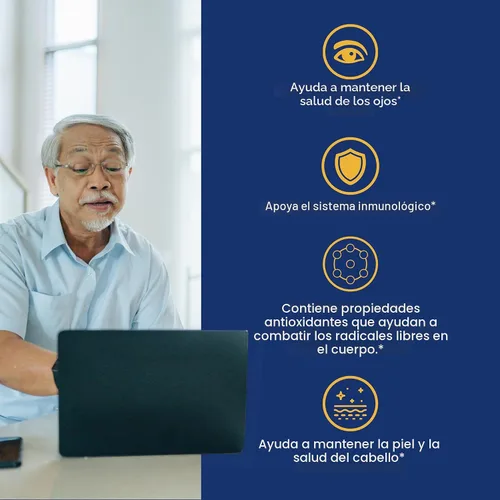 Vista 3 de Puritan's Pride Beta Caroteno Provitamina A 7,500 mcg (25,000 UI), suplemento vitamínico para el sistema inmunológico, antioxidante y apoyo a
