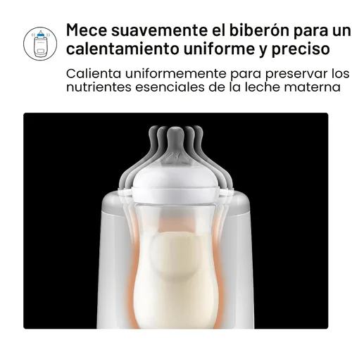 Vista 3 de Baby Brezza AirSwirl Calentador de biberones sin agua – Calienta de manera segura leche materna + fórmula – Los biberones se mantienen secos +