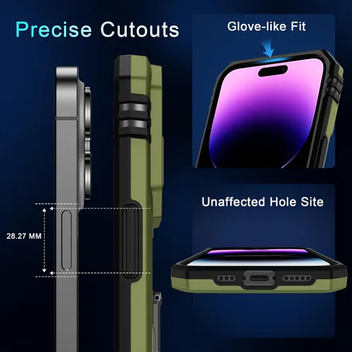 Vista 169 de DEERLAMN Funda para iPhone Xs Max con funda deslizante para cámara + protector de pantalla, soporte giratorio de anillo de grado militar a prueba