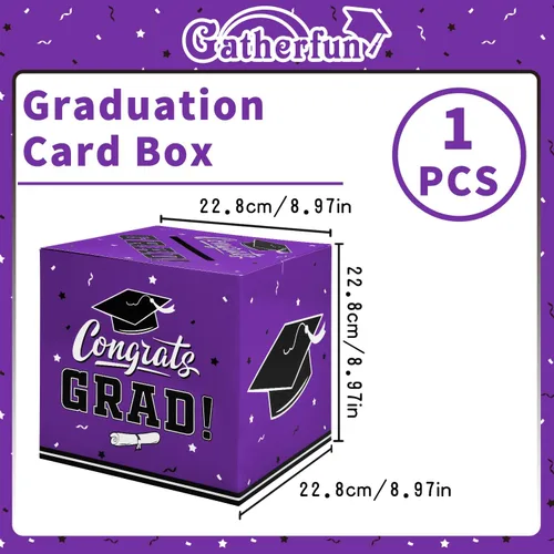 Vista 3 de Gatherfun Decoraciones de fiesta de graduación Caja de graduación Caja de tarjetas de graduación para regalo de graduación Regalos de fiesta
