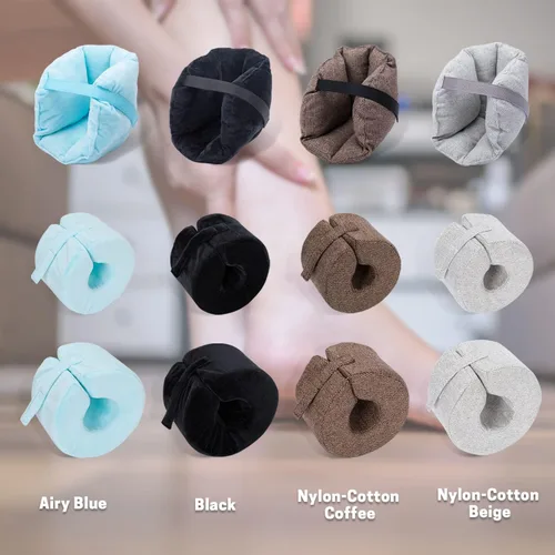 Vista 7 de Almohada de elevación de pie Protector de talón de tobillo Cojín de soporte de pie de cuña Funda extraíble con cremallera antiescaras para reposo