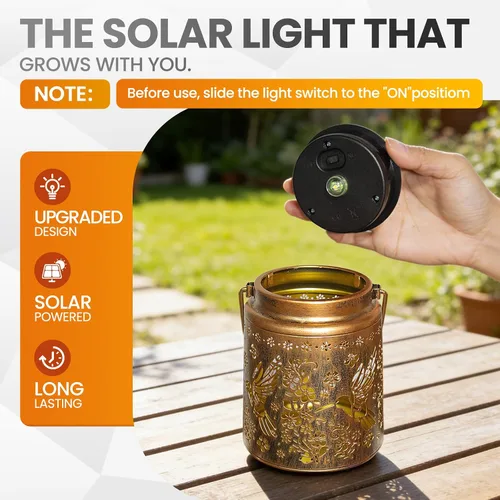 Vista 2 de Paquete de 4 piezas de repuesto de luz solar, parte superior de repuesto de luz solar impermeable con bombillas LED para linternas solares
